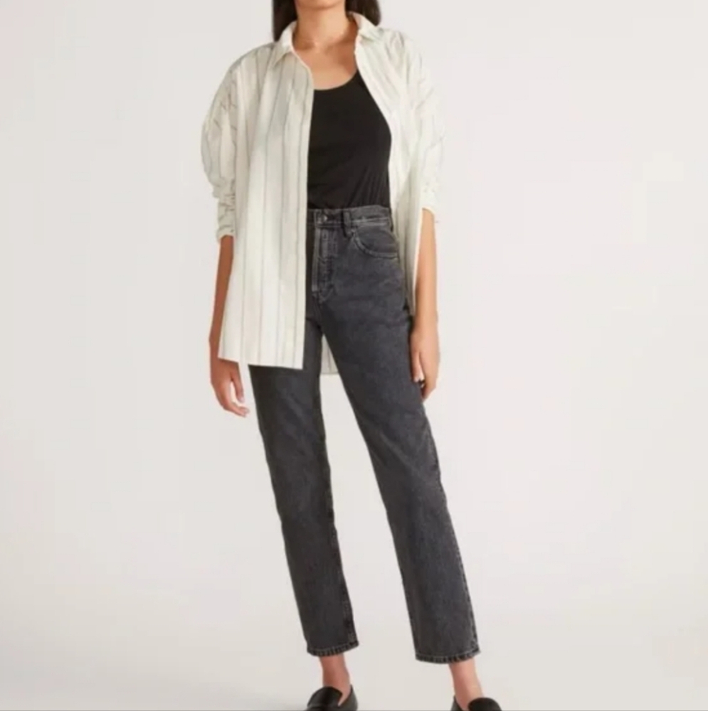 Everlane The 90s Cheeky Washed Black Crop Jeans